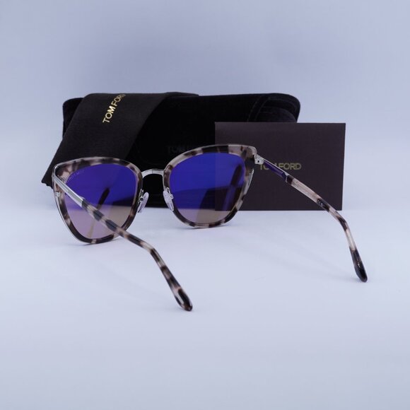 Tom Ford FT0717 55G Cat Eye Sunglasses - Colored Havana/Champagne - Picture 8 of 8